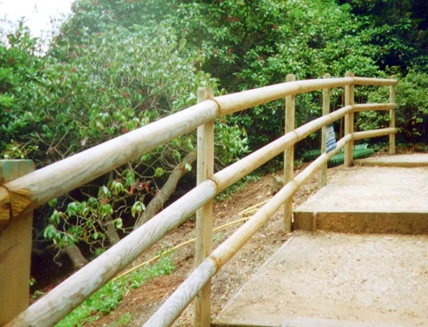 Jacksons Nailed Half Round Post And Rail Fencing image 3