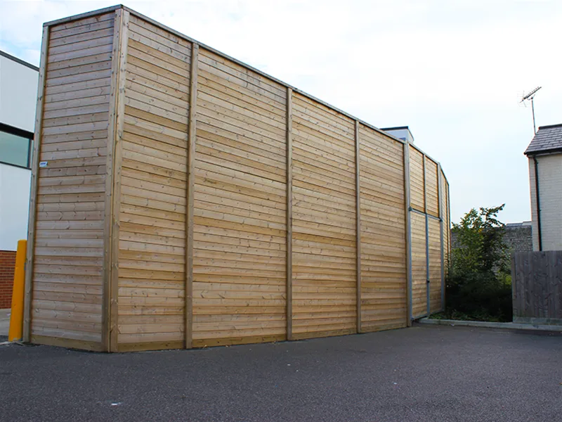 Acoustic fence installation for noise reduction
