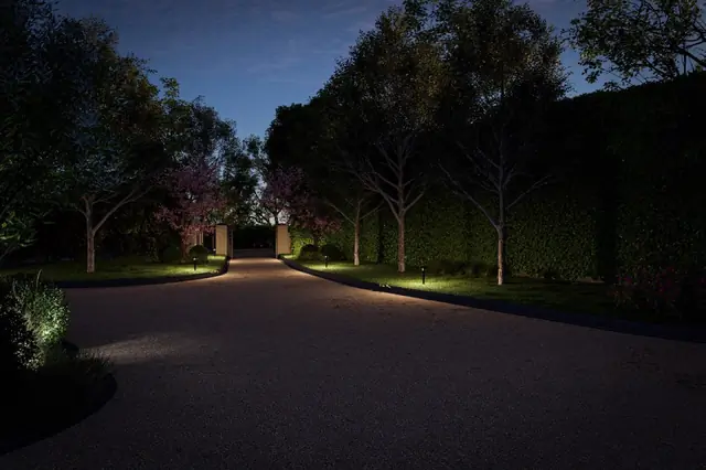 Photoreal 3D garden visualisation 3, produced by the George-Stone Gardens design studio before construction began