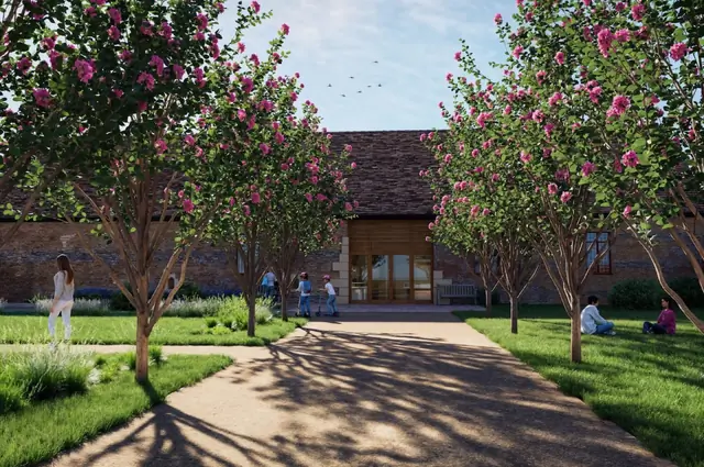 Photoreal 3D garden visualisation 6, produced by the George-Stone Gardens design studio before construction began