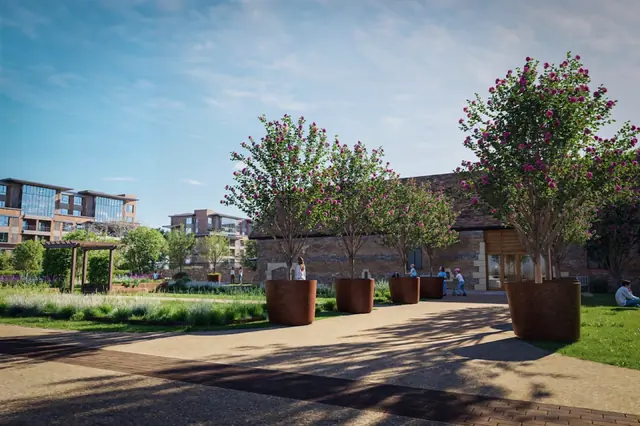 Photoreal 3D garden visualisation 7, produced by the George-Stone Gardens design studio before construction began