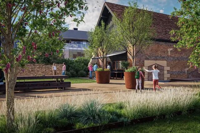 Photoreal 3D garden visualisation 9, produced by the George-Stone Gardens design studio before construction began