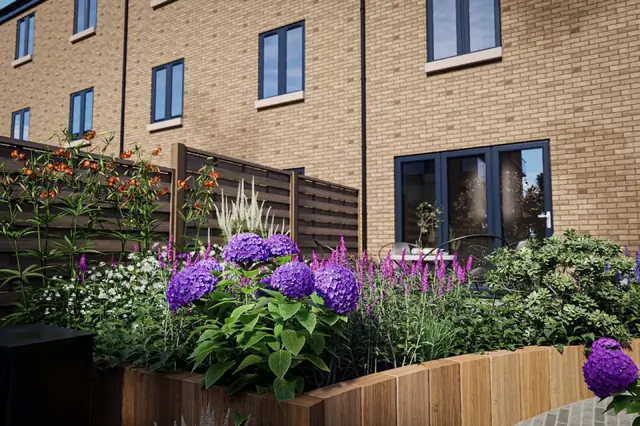 Photoreal 3D garden visualisation 27, produced by the George-Stone Gardens design studio before construction began