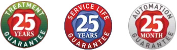Jacksons 25 year guarantee badges