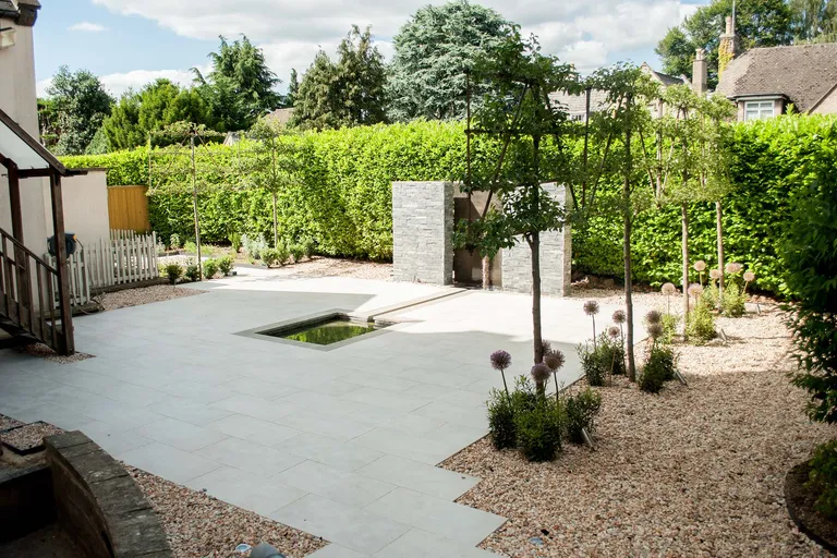 Cotswold Grange Hotel garden transformation with water feature