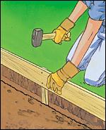 wooden edging