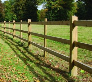 Post and rail fencing installation